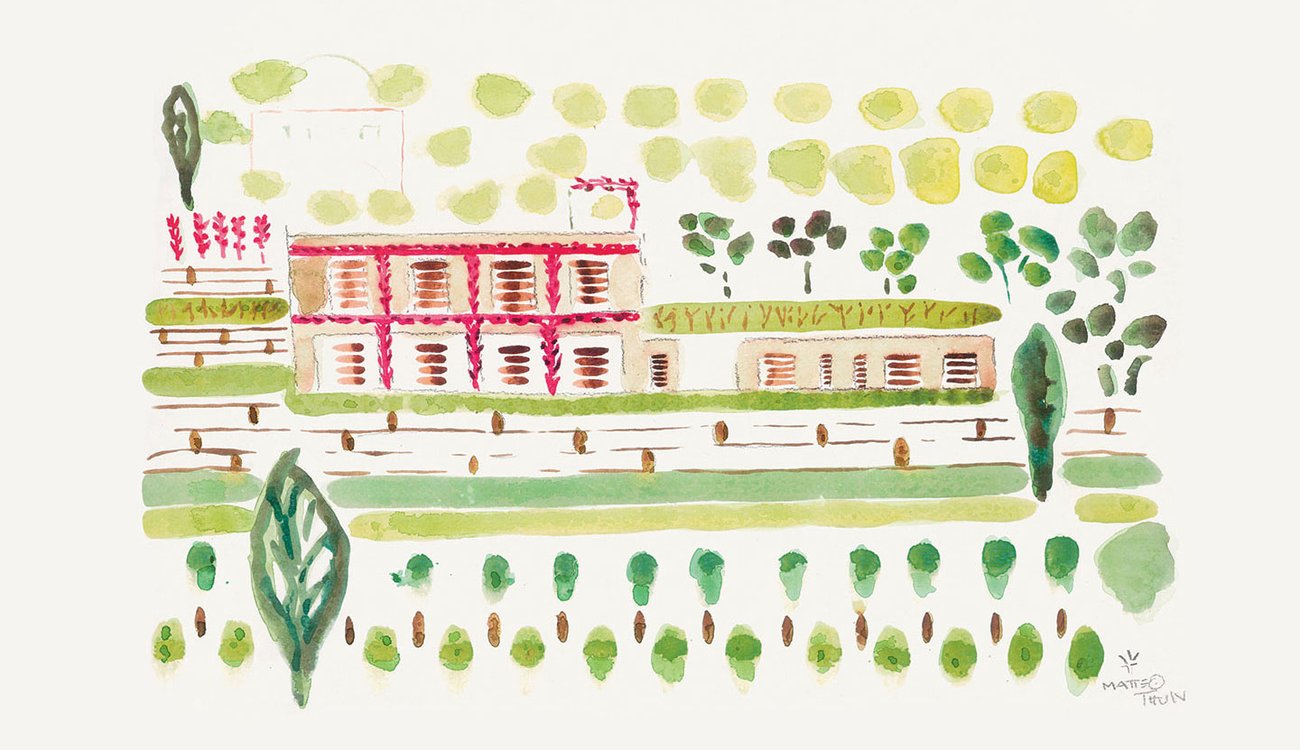Limited edition watercolor by Matteo Thun, Lumas Art Gallery, Luxury Villa - Capri (IT)
